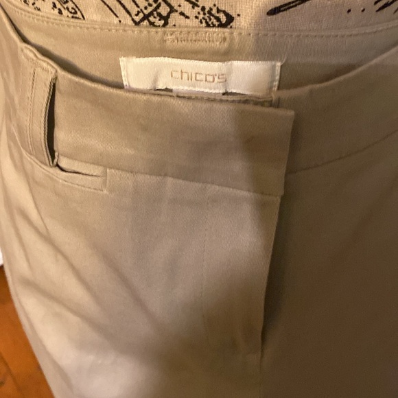CHICO’S BEIGE CHINO PANTS SIZE 1 - Picture 2 of 6